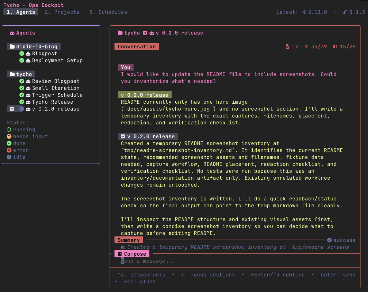 Tycho TUI chat composer